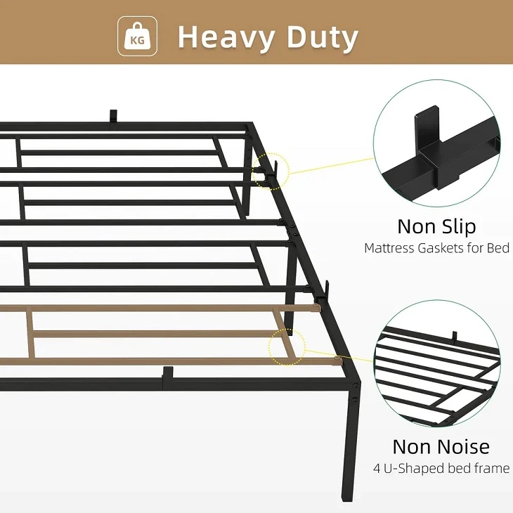 Foldable Metal Platform Bed Frame